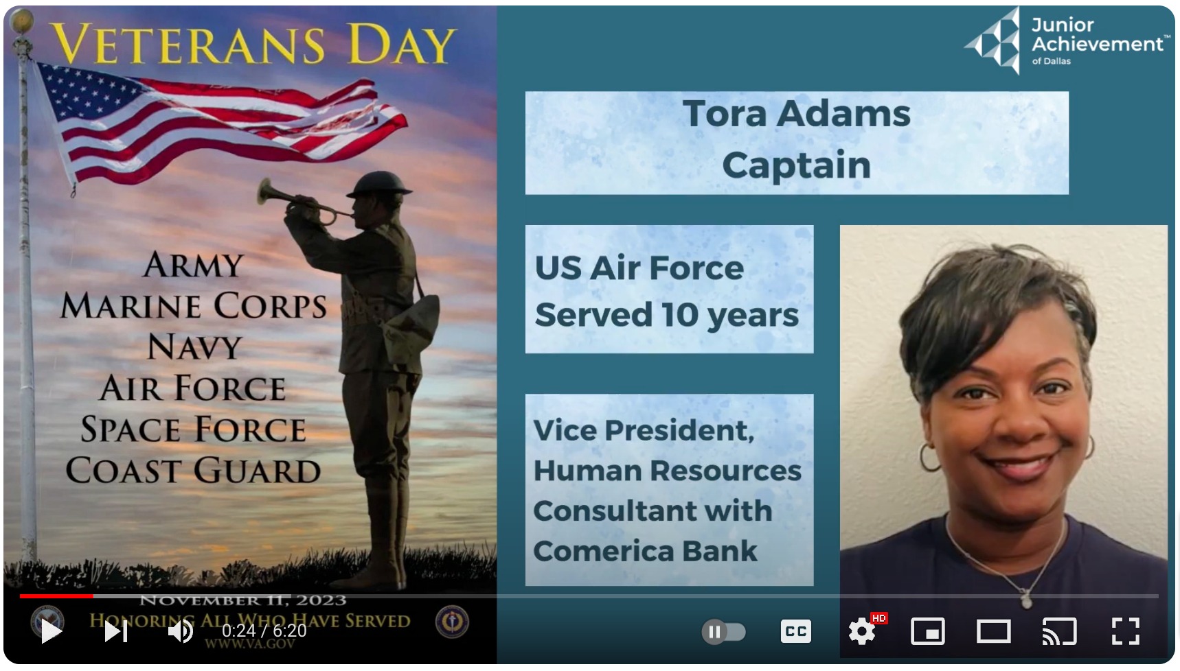 Tora Adams Veterans Day